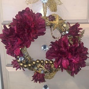 Vintage Handmade Jewelry Wreath